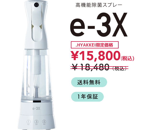 高機能除菌スプレー e-3X