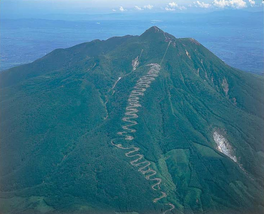 津軽岩木スカイラインの上空写真